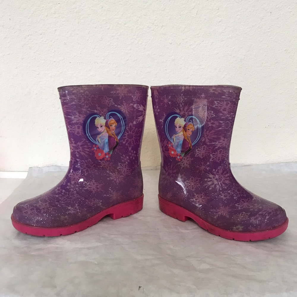 Disney Frozen Elisa Anne Purple Rain Boot Size 9